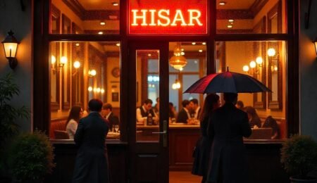Luxury dining setup at The Town Hall Restaurant in Hisar
