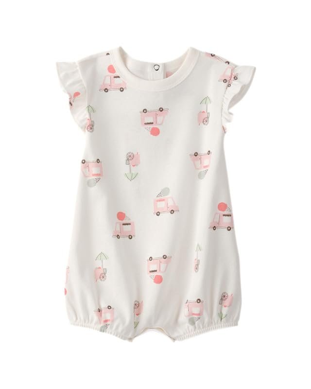 Carter’s Baby Girl Floral Half-Sleeve Romper|Lightweight Casual Playwear Summer Outfit