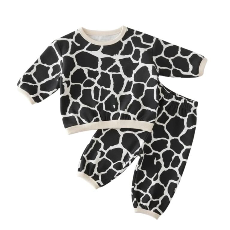 A.T.U.N. (ALL THINGS UBER NICE) Baby Boys and Girls Printed Baby Clothing Set | Soft Full-Sleeve Top with Cozy Jogger Pants | Comfortable Matching Outfit for Unisex Babies