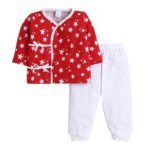 Baby Eli Cotton Full Sleeve Tying Jabla and Leggings Night Suit Set |Unisex Infant/Babies Sleepwear | Cotton Nightwear for Kids | Kids Clothing | Baby Sleepware|Jablas