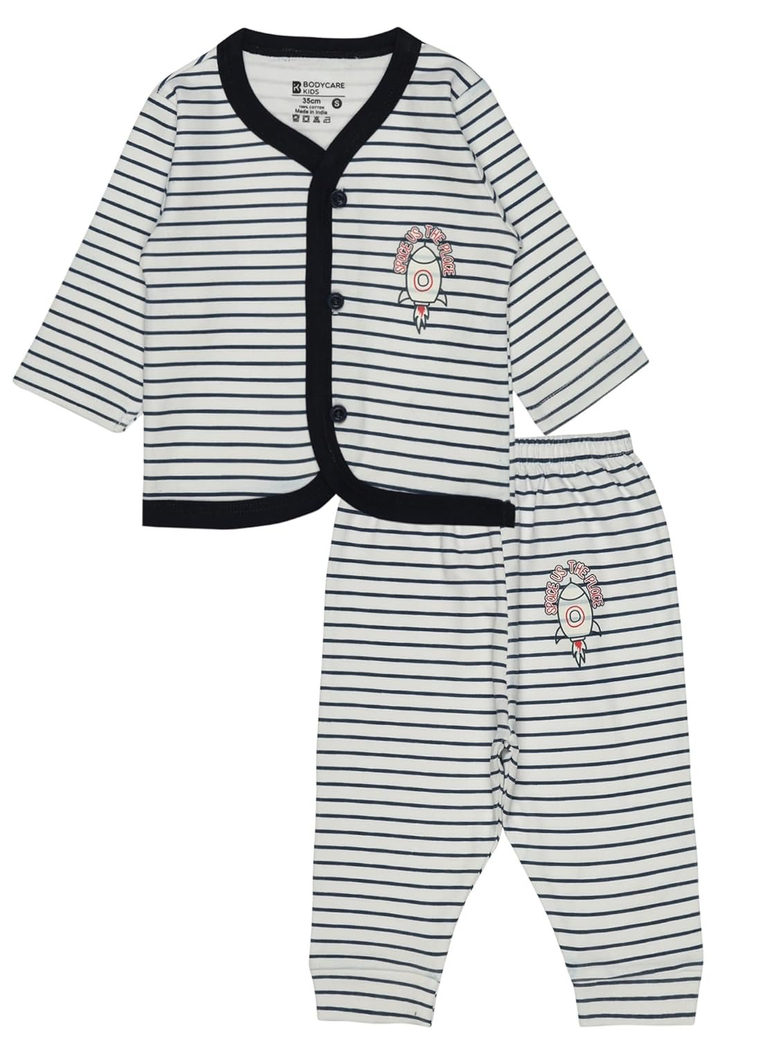 BODYCARE Cotton Unisex Top & Pajami Set