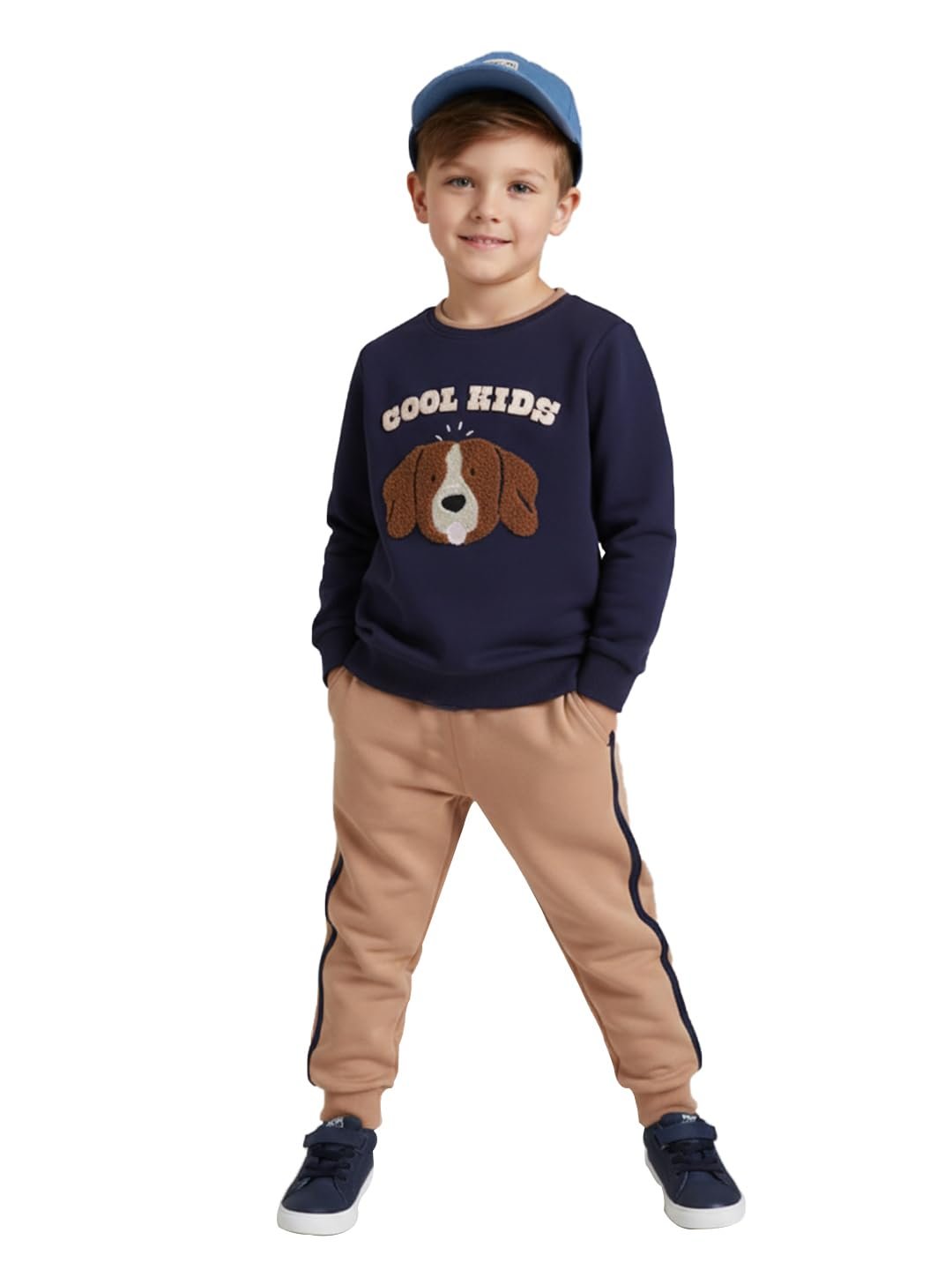 POLKA TOTS 100% Cotton Full Sleeve Co-Ord Joggers for Kids | Winter Wear for Kids, Toddler & New born | Cozy Sweatshirt & Joggers, Baby Dress for Boys & Girls | Warm Clothes from 6 Months to 8 Years