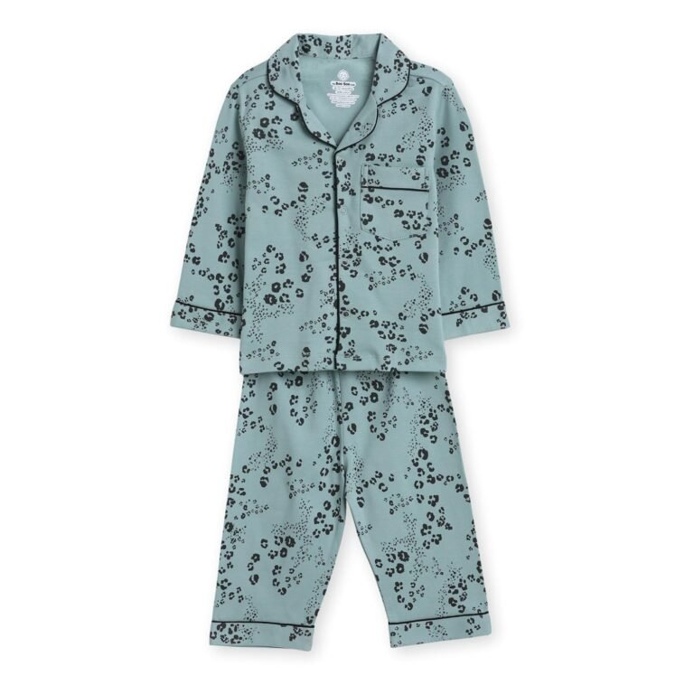 The Boo Boo Club Pure Cotton Knit Printed Night Suit for Baby | Sleepwear for Babies | Winter Pajama Set for Kids | Night wear for Baby | Cotton Night Suit