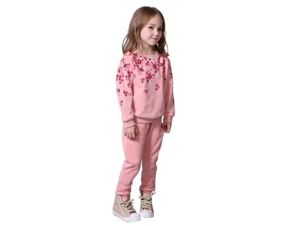 Baby Girl Flower Printed Long Sleeve Tops T-Shirt+ Pants 2Pcs Outfits Set Clothes