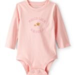 Carter’s Baby Girl Cotton Full Sleeve Graphic Print Bodysuit | Soft & Comfortable Everyday Wear
