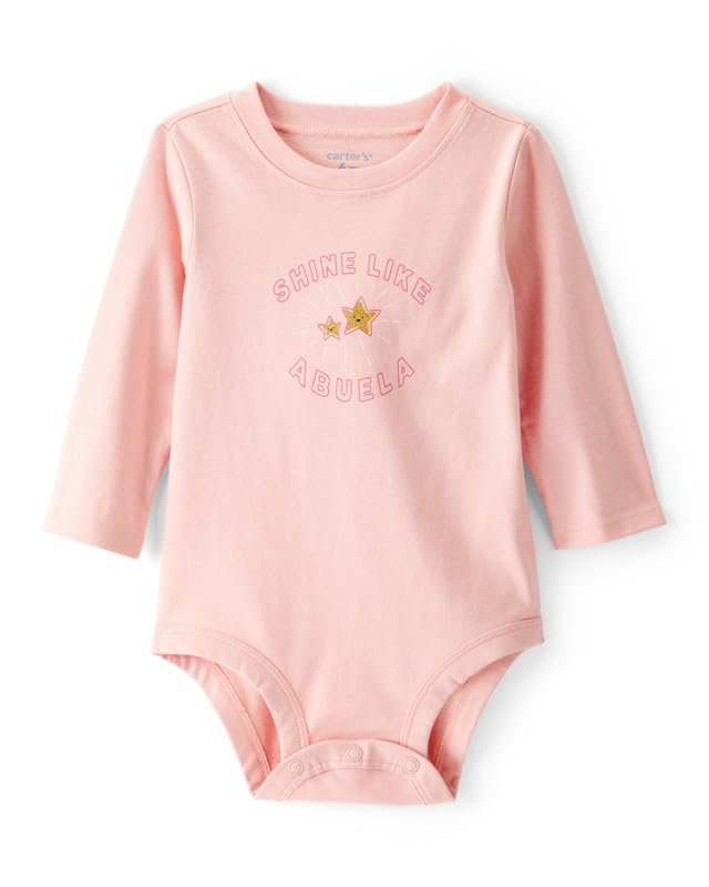 Carter’s Baby Girl Cotton Full Sleeve Graphic Print Bodysuit | Soft & Comfortable Everyday Wear