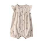 Carter’s Baby Girl Floral Half-Sleeve Romper|Lightweight Casual Playwear Summer Outfit