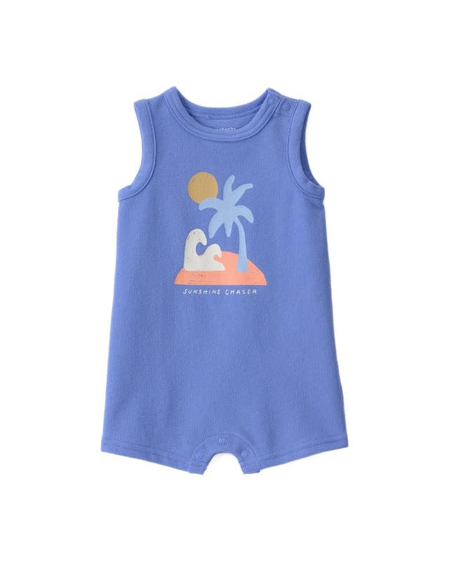 Carter’s Baby Boy Sunshine Chaser Sleeveless Romper | Summer Cotton Play Outfit