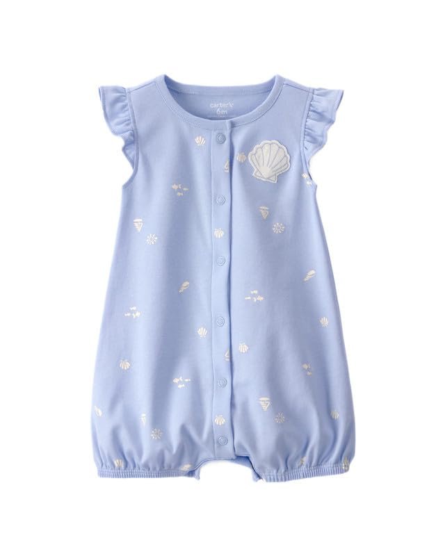 Carter’s Baby Girl Ladybug Flutter Sleeve Romper | Summer Outfit