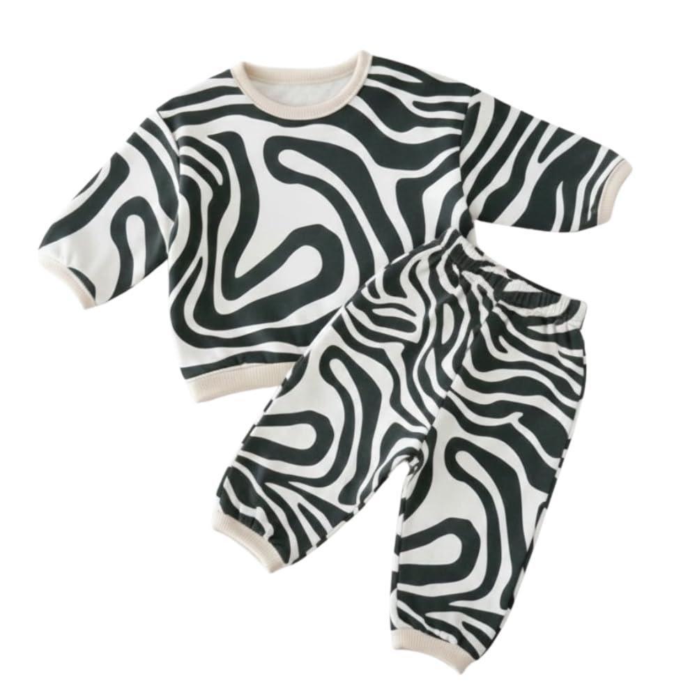 A.T.U.N. (ALL THINGS UBER NICE) Baby Boys and Girls Printed Baby Clothing Set | Soft Full-Sleeve Top with Cozy Jogger Pants | Comfortable Matching Outfit for Unisex Babies