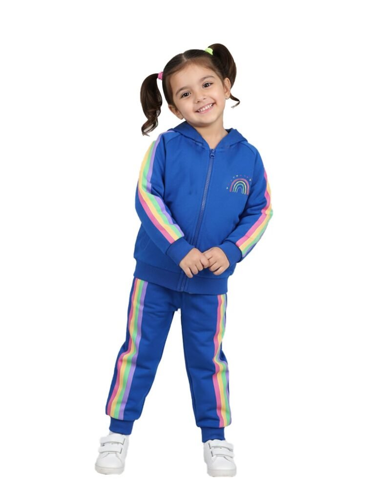 POLKA TOTS 100% Cotton Full Sleeve Co-Ord Joggers for Kids | Winter Wear for Kids, Toddler & New born | Cozy Sweatshirt & Joggers, Baby Dress for Boys & Girls | Warm Clothes from 6 Months to 8 Years