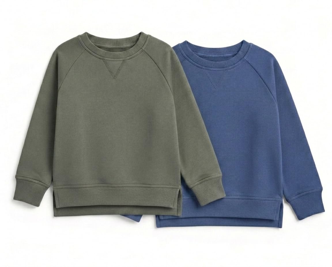 Premium 2-Pack Boys Sweatshirts | Age 12M-5Y | Sweatshirts Jackets for Kids Boys | Ultra Soft & Premium with More Stretch | Gentle on Skin