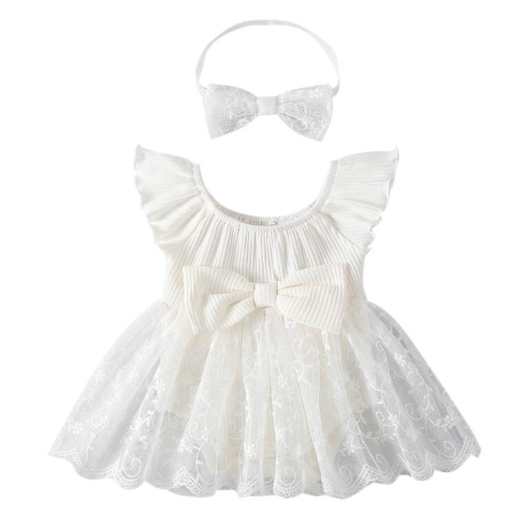 Hopscotch Baby Girls Floral Print Short Sleeves White Party Dresses