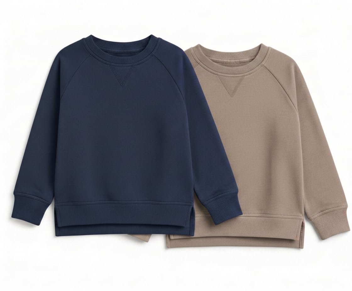 Premium 2-Pack Boys Sweatshirts | Age 12M-5Y | Sweatshirts Jackets for Kids Boys | Ultra Soft & Premium with More Stretch | Gentle on Skin
