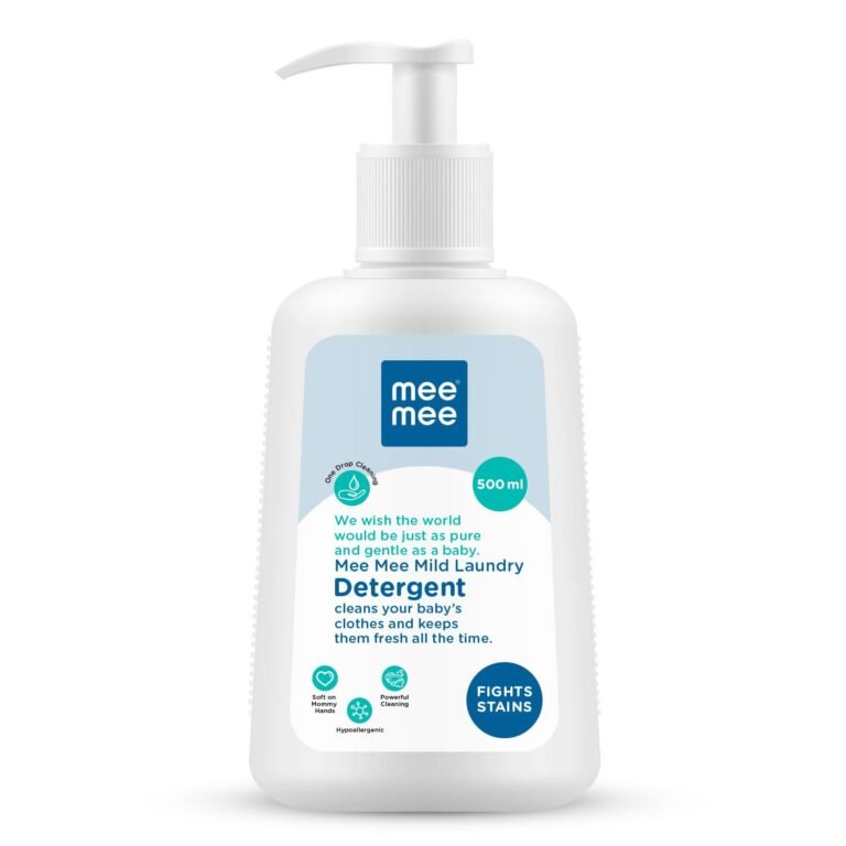 Mee Mee Baby Liquid Detergent 500 ml | Ph balanced, Free from Harsh Chemicals, Safe for mother’s hands & baby’s skin | Anti-Bacterial, Removes Stains & Odor with One Drop, Hypoallergenic