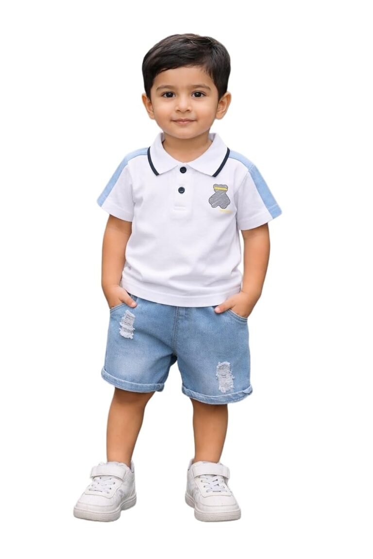 Indhrani Cotton Kids Clothes for Boys with Printed T-Shirt & Shorts | Comfortable Baby Boy Dress for Playtime & Outings | Soft Kids Dress Boy Outfit Designed for Style