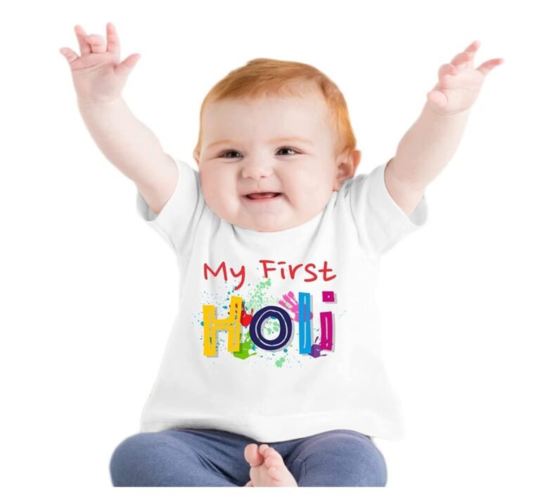 Baby’s First Holi T-Shirt – Cute & Colorful Toddler Shirt for Holi Festival, Perfect for Newborns and Infants