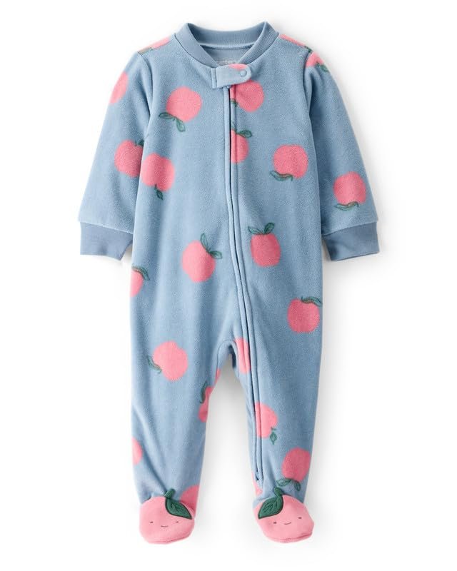 Carter’s Baby Girl Dog Print 2-Way Zip Cotton Sleep & Play Sleepsuit | 2-Way Zip Full Sleeve Sleepsuit | Soft & Comfortable Everyday Wear