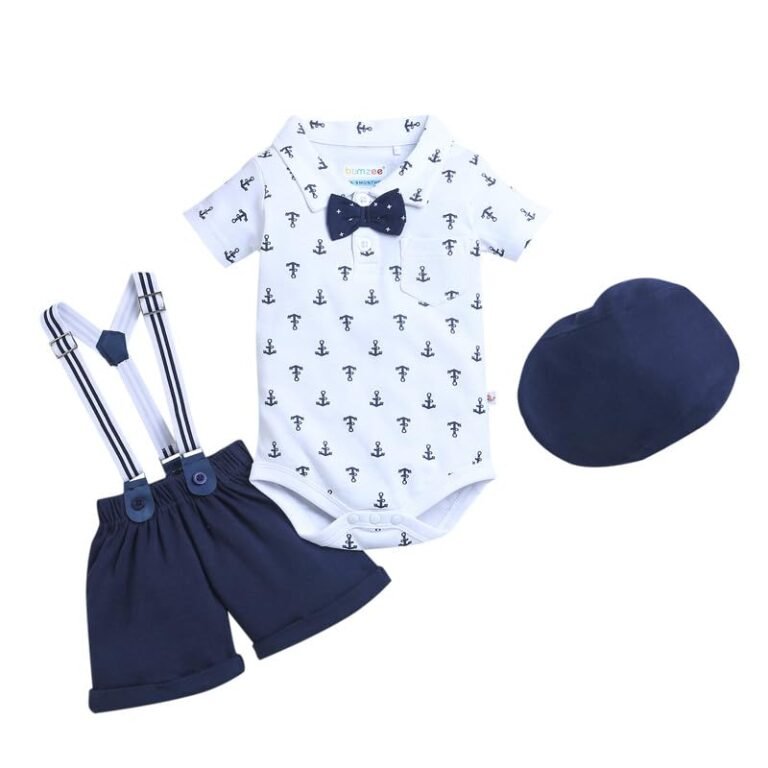 BUMZEE Boy’s Cotton Printed Bodysuit & Short Set