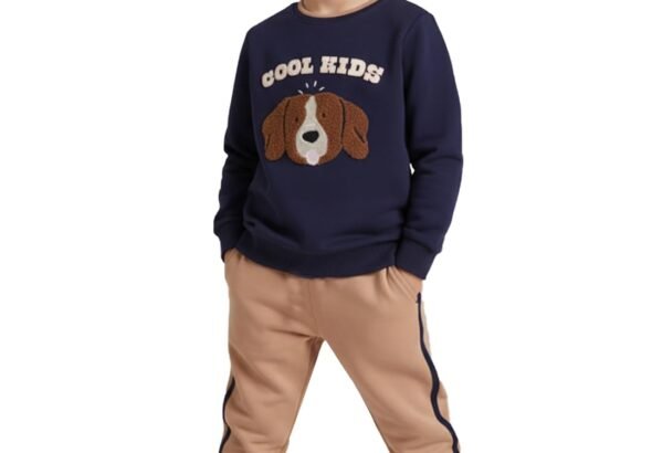 POLKA TOTS 100% Cotton Full Sleeve Co-Ord Joggers for Kids | Winter Wear for Kids, Toddler & New born | Cozy Sweatshirt & Joggers, Baby Dress for Boys & Girls | Warm Clothes from 6 Months to 8 Years