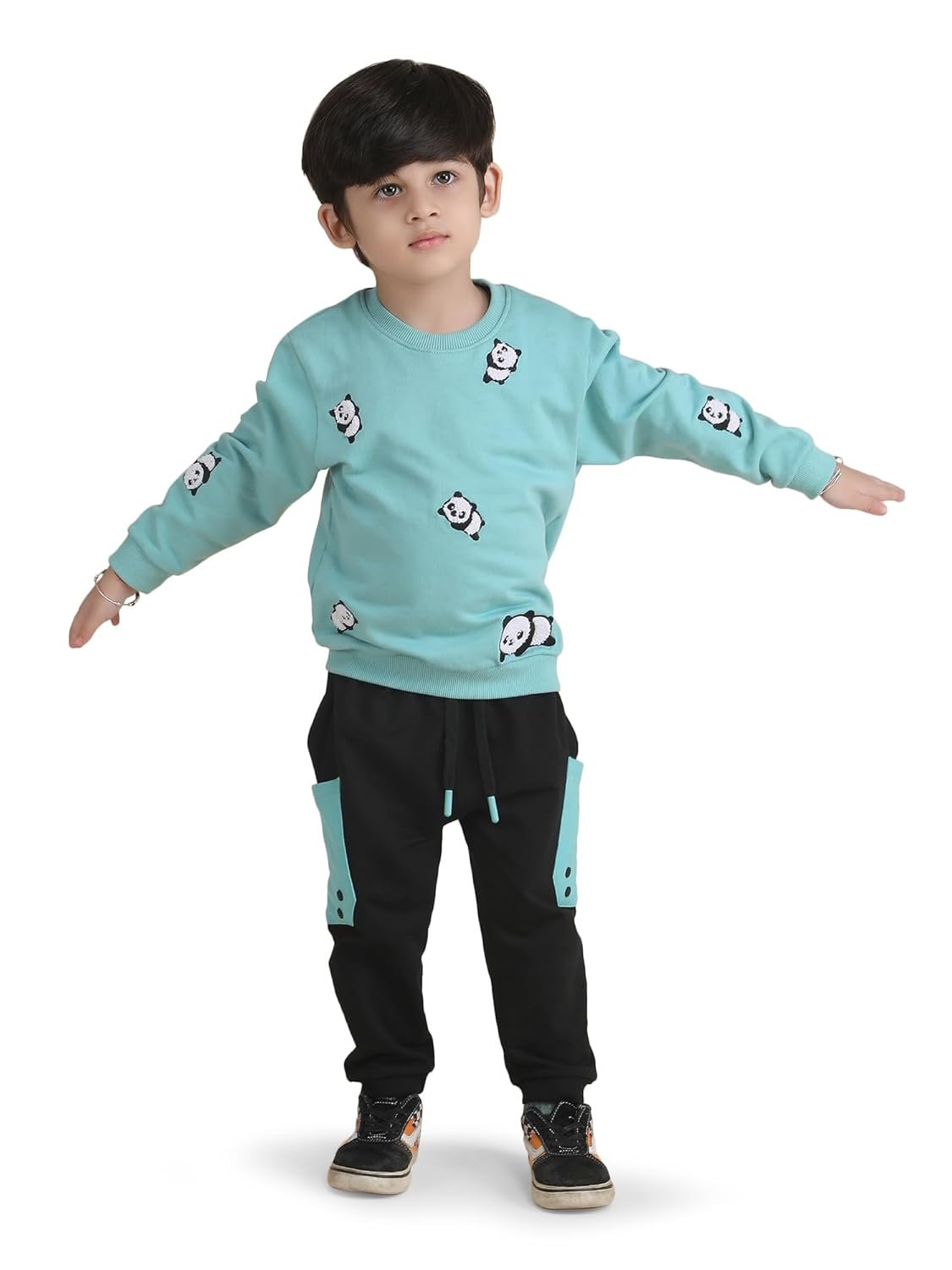 POLKA TOTS 100% Cotton Co-Ord Joggers for Kids | Trendy Sweatshirt & Joggers Set | All Season Wear for Kids, Toddler & Newborn | Soft & Breathable Dress for Boys & Girls | from 6 Months to 8 Years