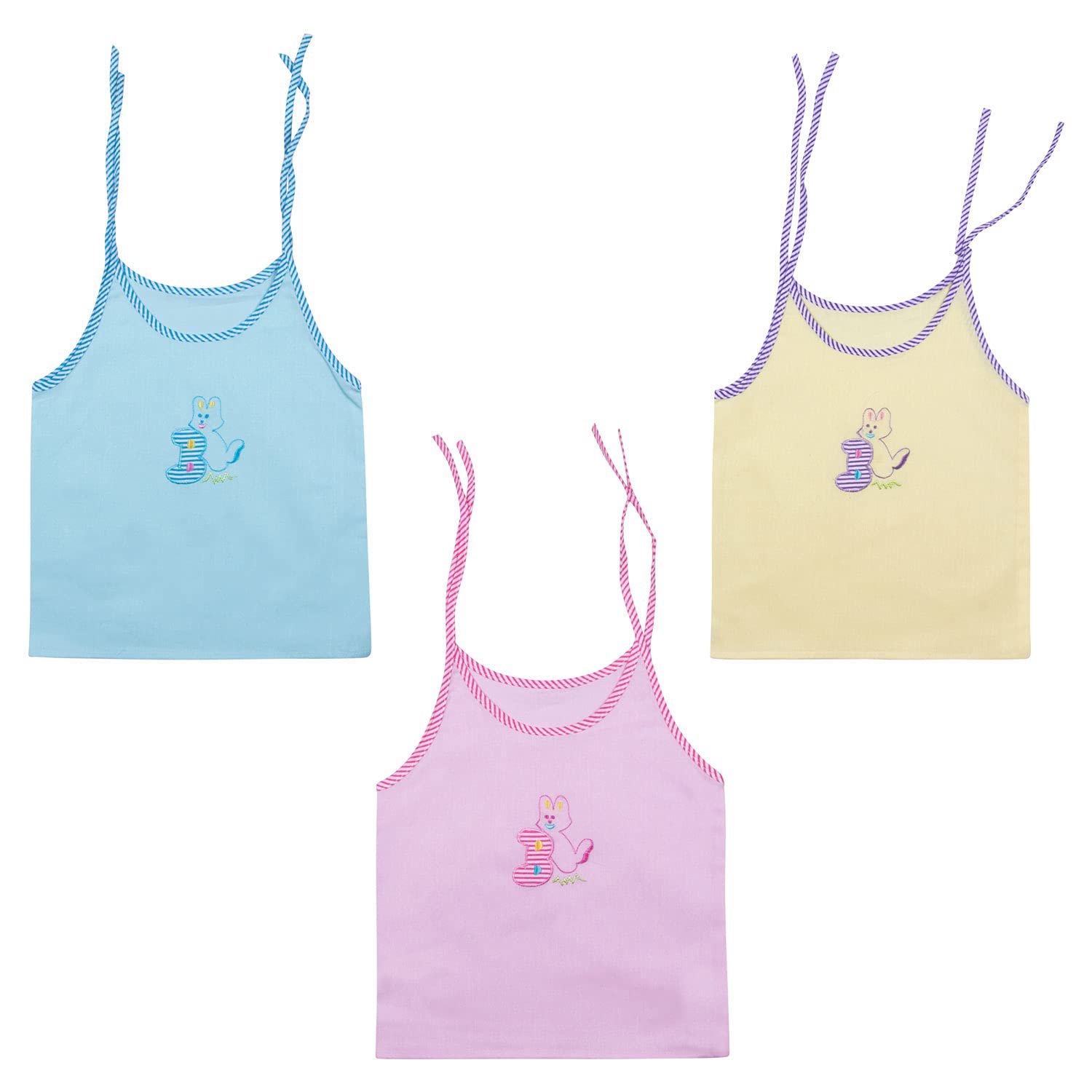 Dazzlia Cotton tie Knot jhabla dori zabla for Newborn/Infant Baby Cloths Multicolour