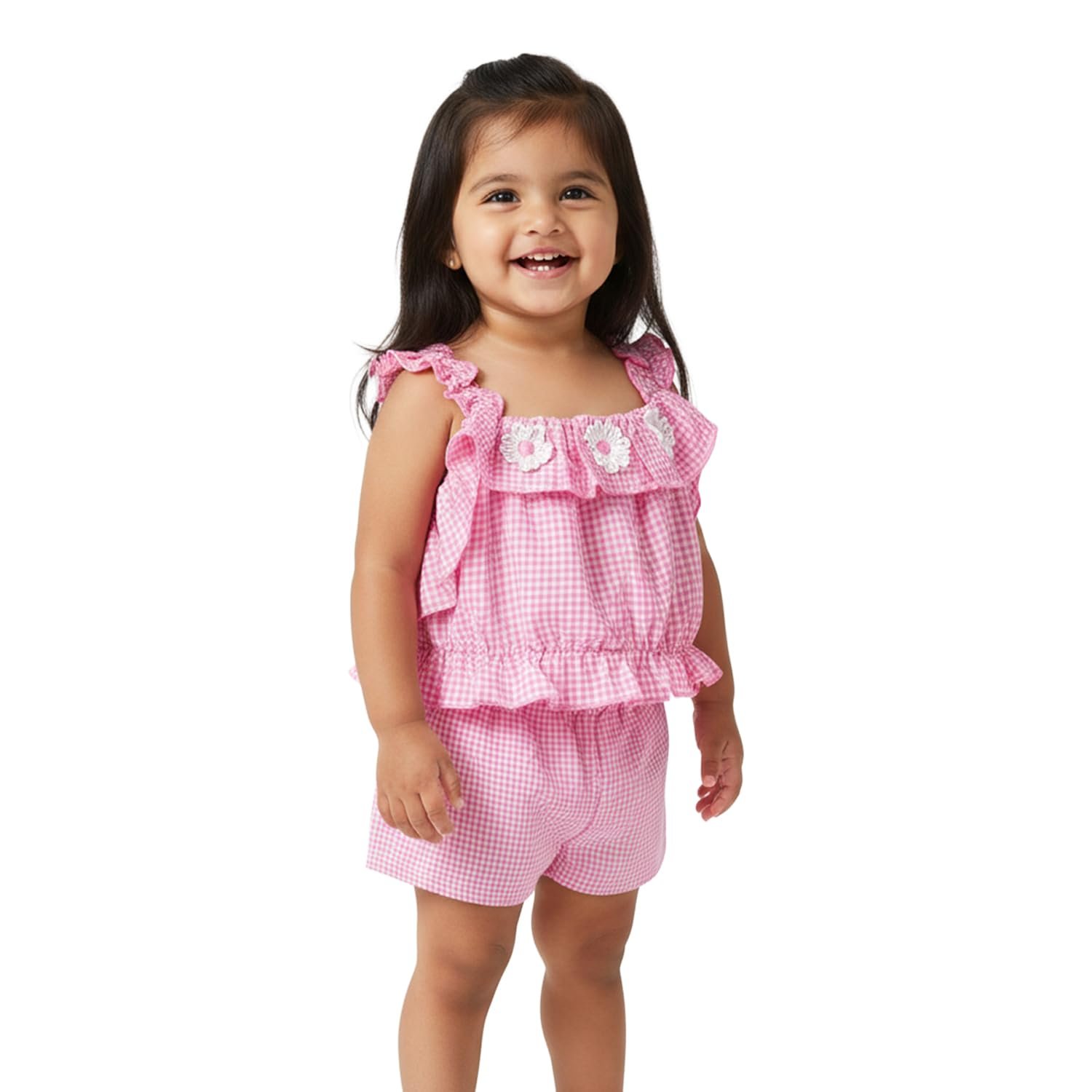 Nautinati Baby Girls Cute Printed Top and Shorts Clothing Set | Age 0-3 Years