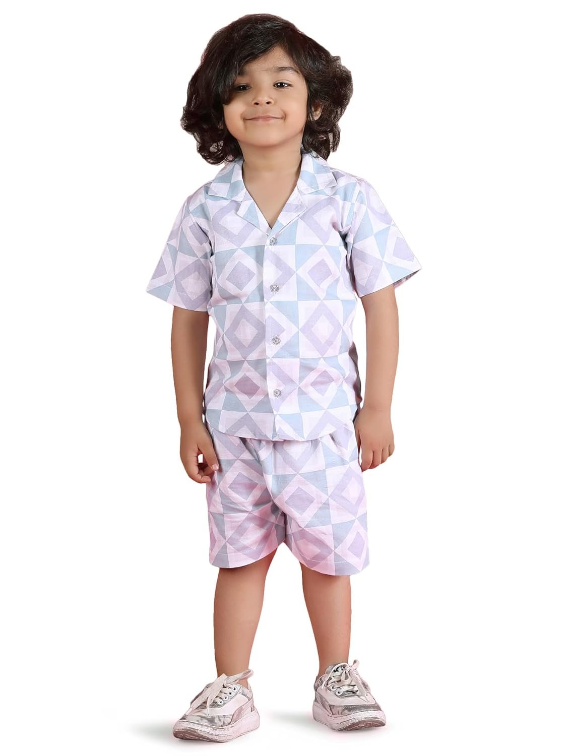 POLKA TOTS 100% Cotton Co-Ord Set for Boys | Half Sleeve Shirt & Shorts Beach Outfit for Kids | Ultra-soft & Breathable Summer Clothes for Toddler & Baby Boy | Casual Dress & Printed Nightwear Set