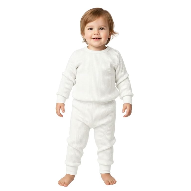 MOM CARE Baby Thermal Wear | Kids Warm Woolen T-Shirt & Bottom Set | Unisex Fleece Innerwear Set for Baby Girl & Baby Boy | Infant Winter Wear