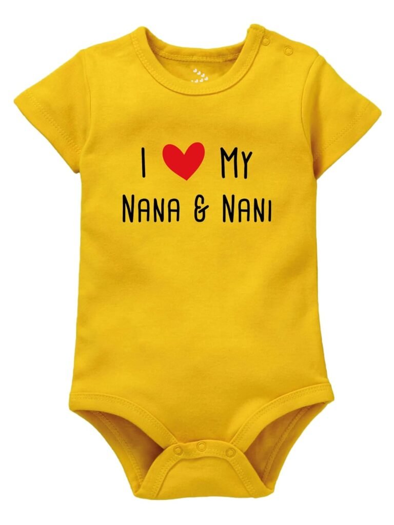 Zeezeezoo Family Theme Baby Onesie | Infant Bodysuit | Newborn Romper | I Love Nana Nani