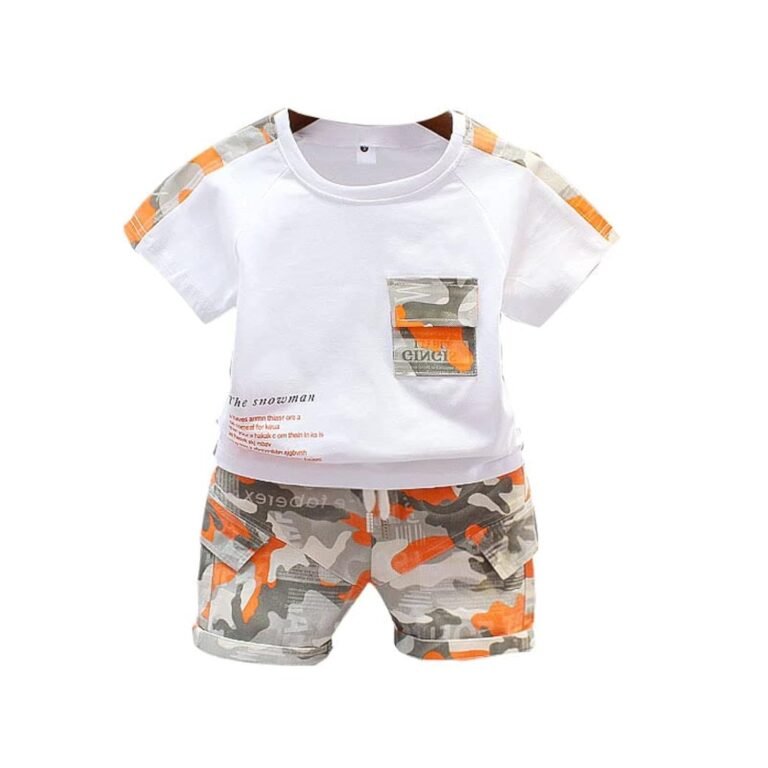 Googo Gaaga Boy’s Cotton Printed T-Shirt with Shorts in White Color Sets for Baby Boys