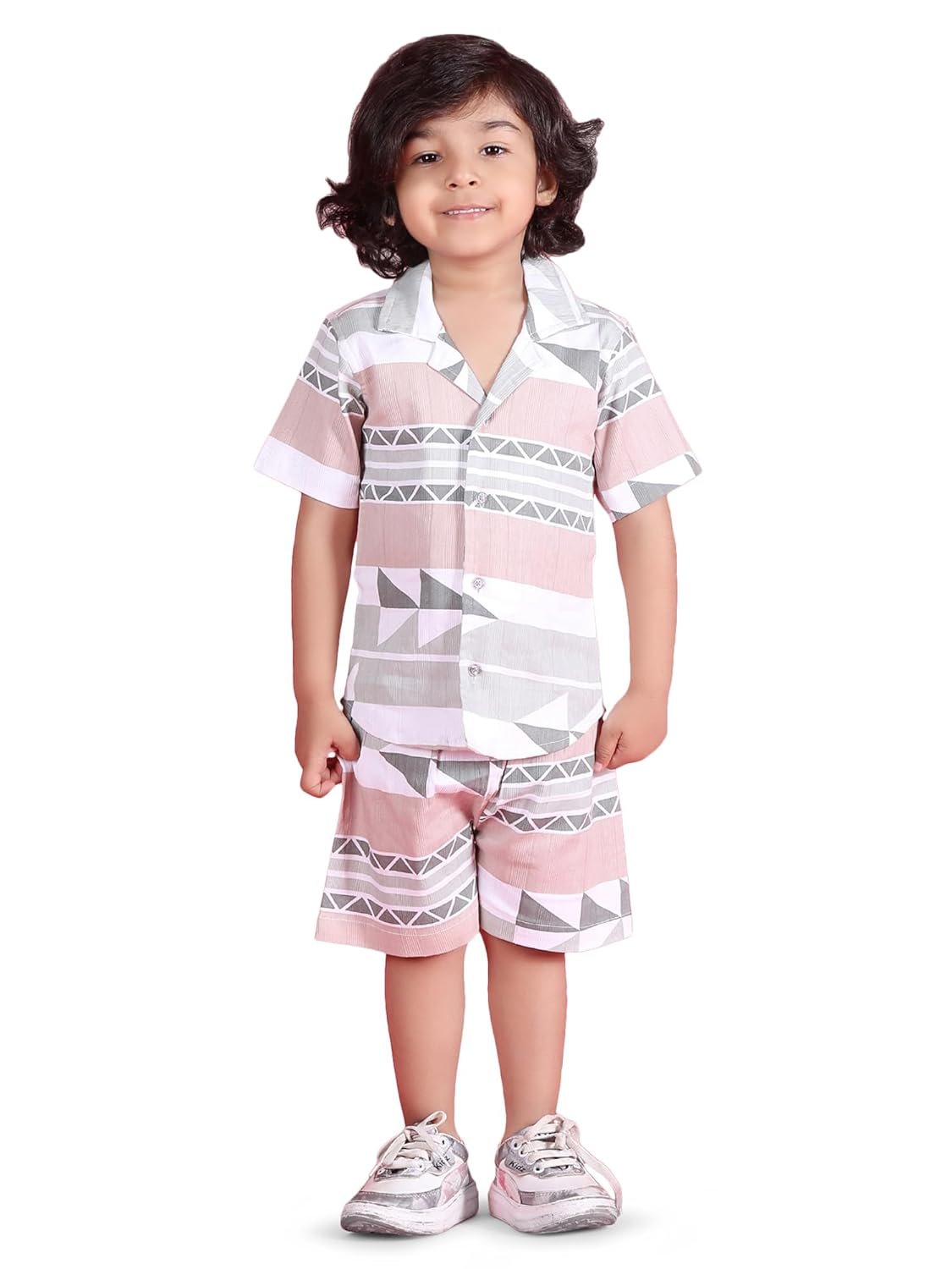 POLKA TOTS 100% Cotton Co-Ord Set for Boys | Half Sleeve Shirt & Shorts Beach Outfit for Kids | Ultra-soft & Breathable Summer Clothes for Toddler & Baby Boy | Casual Dress & Printed Nightwear Set