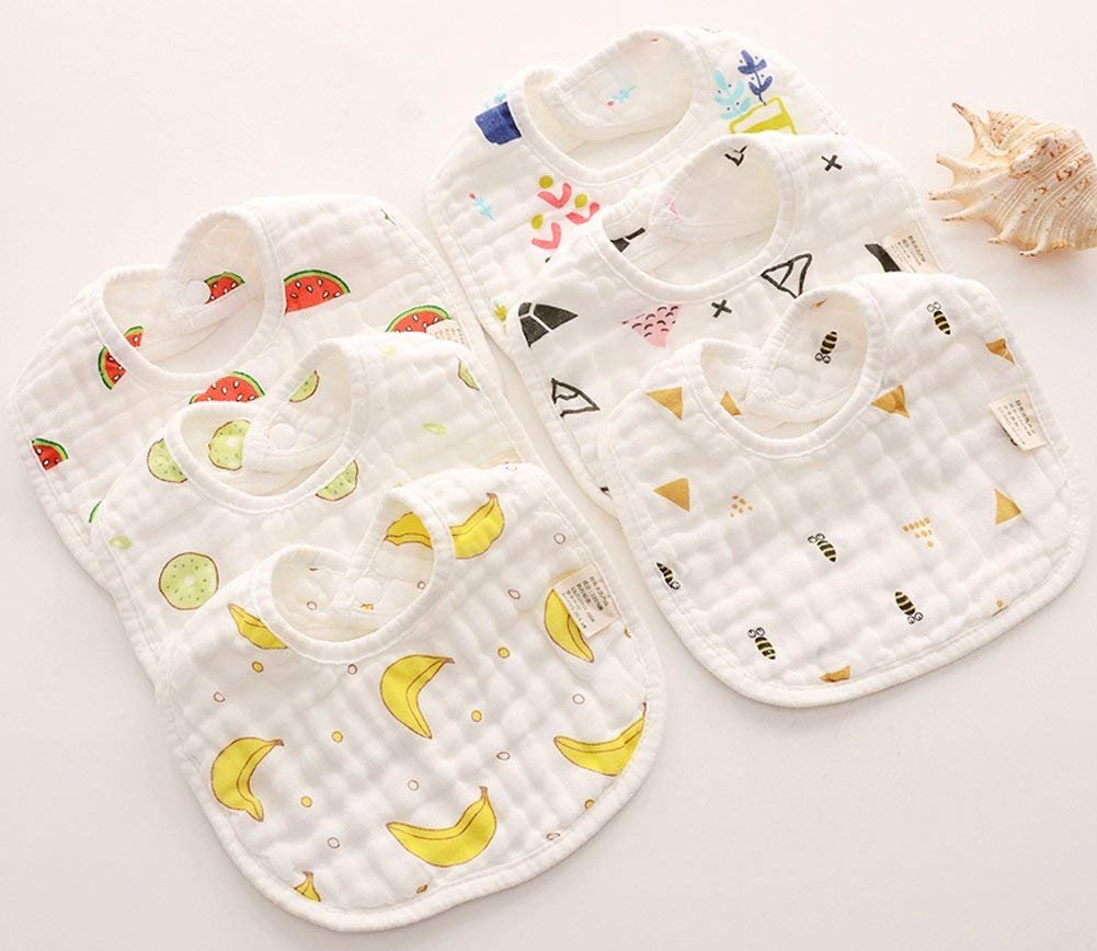 BabyGo Infant & Toddler Feeding Bibs | Gentle Fabric with Strong Absorbency | Snap-On Closure for Perfect Fit | Breathable, Skin-Friendly And Easy Maintenance