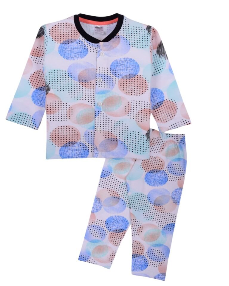 3BROS BodySuit/Dress for Boys/Girls Full Pajama & Casual Full Sleeves Night Suit Top Combo Kids Set