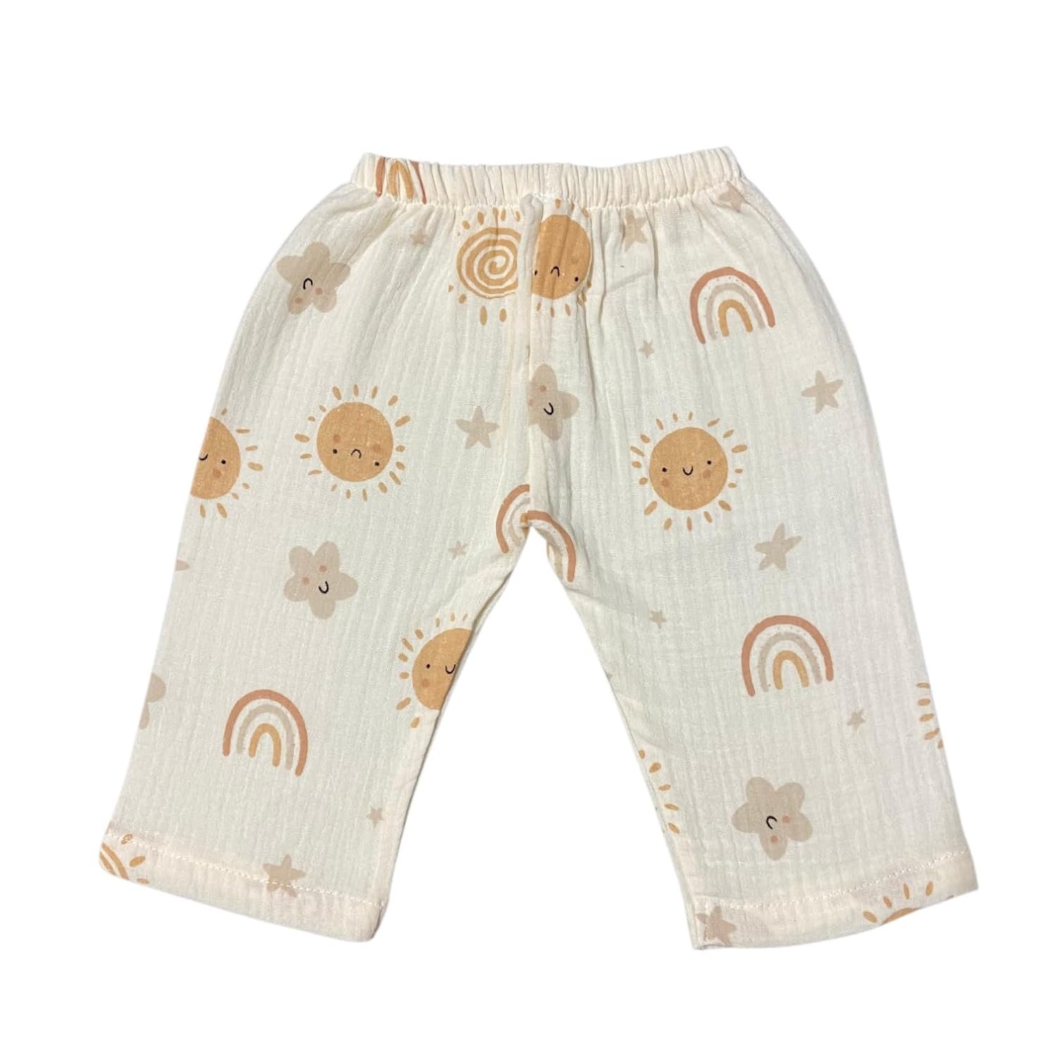 Muslin Cotton Baby Pants, Unisex Printed Pyjama, Regular Fit, Diaper Fit Leggings, Pack of 1