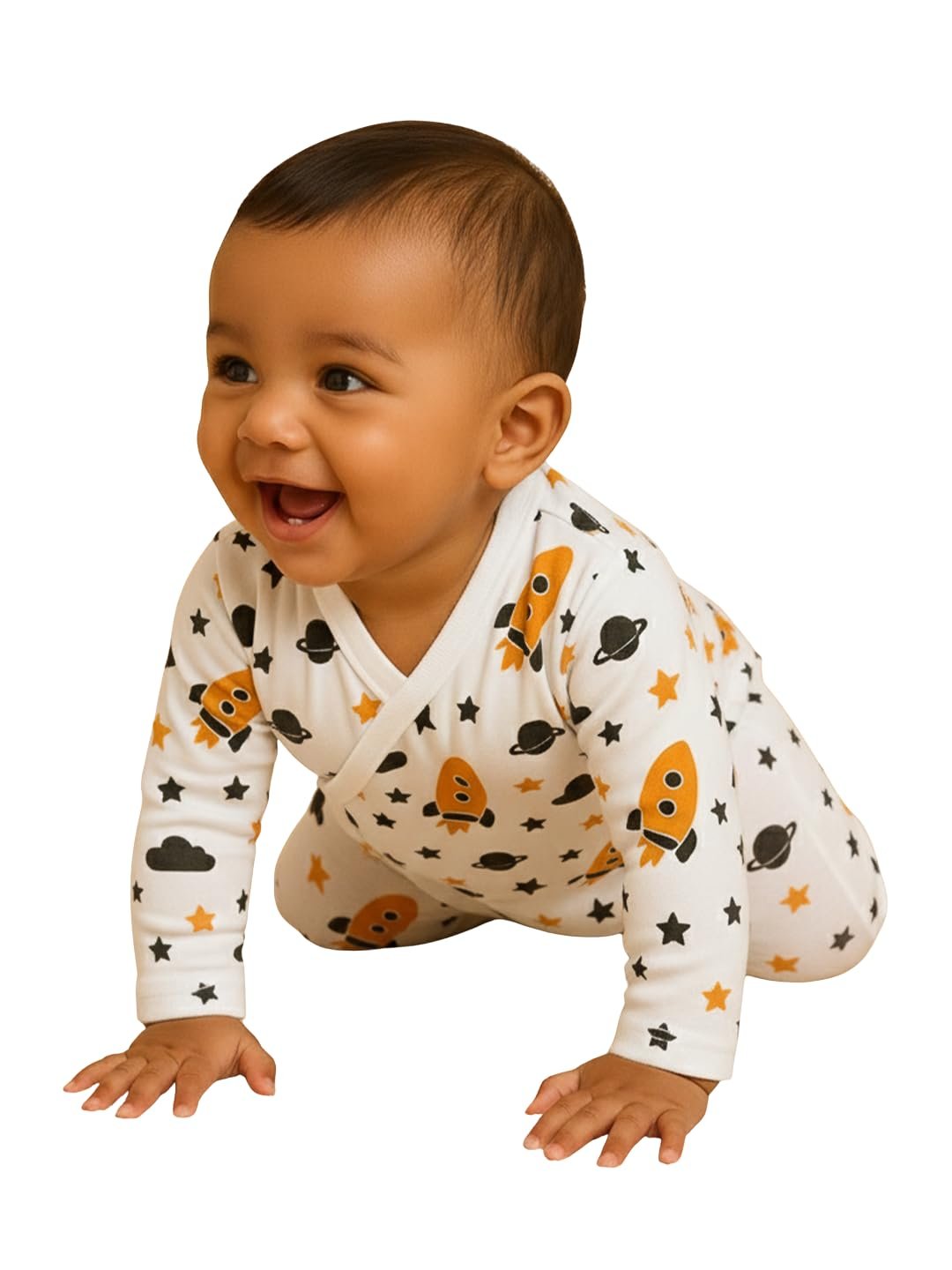 The Mom Store Baby Romper Jabla Style For Boys And Girls | Cotton | Soft Infant Bodysuit | Trendy Stylish Sleepwear For Newborn Baby | Printed | Unisex Comfortable Everyday Baby Wear
