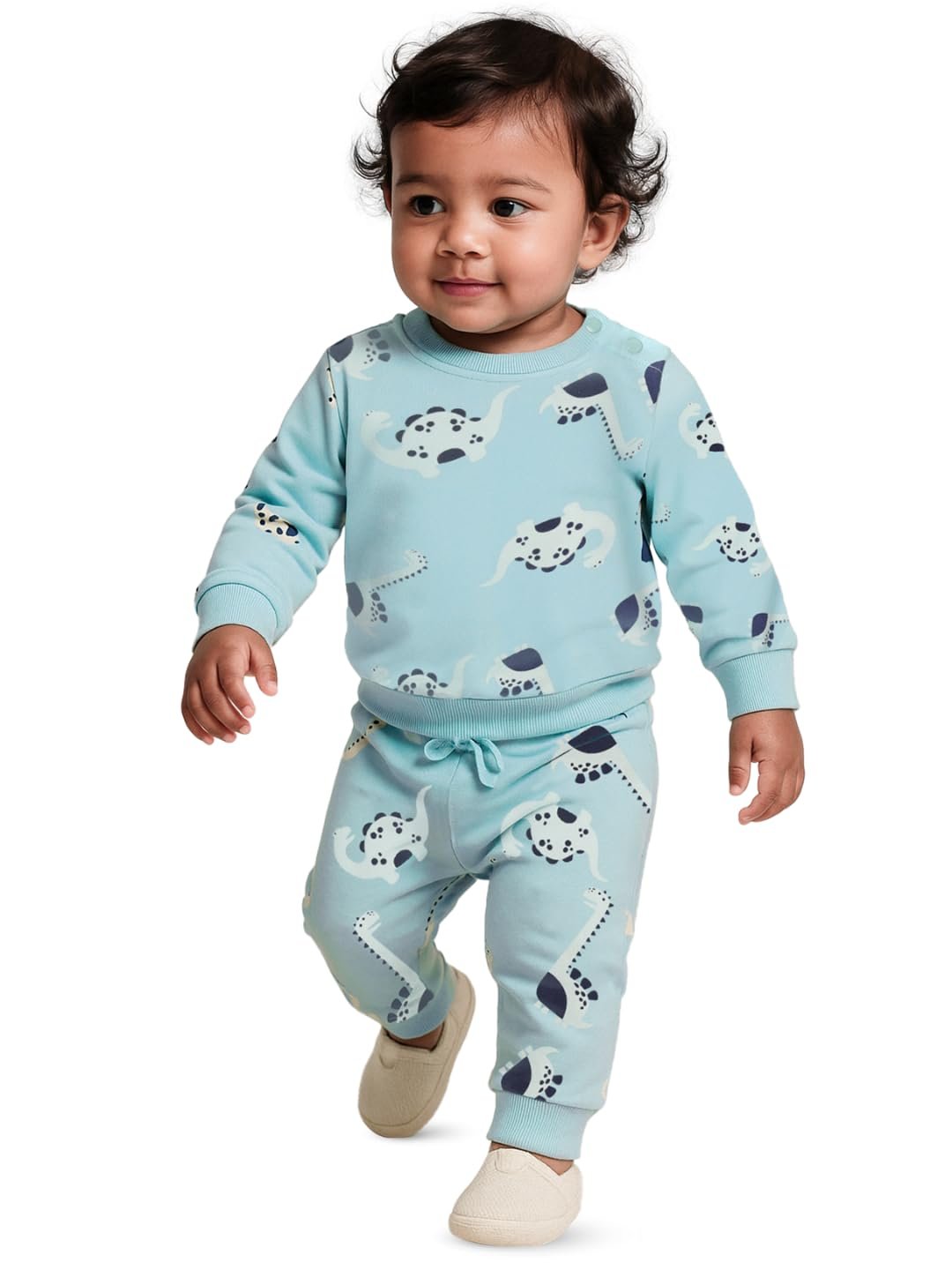 Nuego Cotton Printed Baby Boys Matching Set Coords with Round Neck Sweatshirt and Joggers New Born Baby Dress Co-ords Clothing Set for Newborn (3-24 Months) – Multicolor