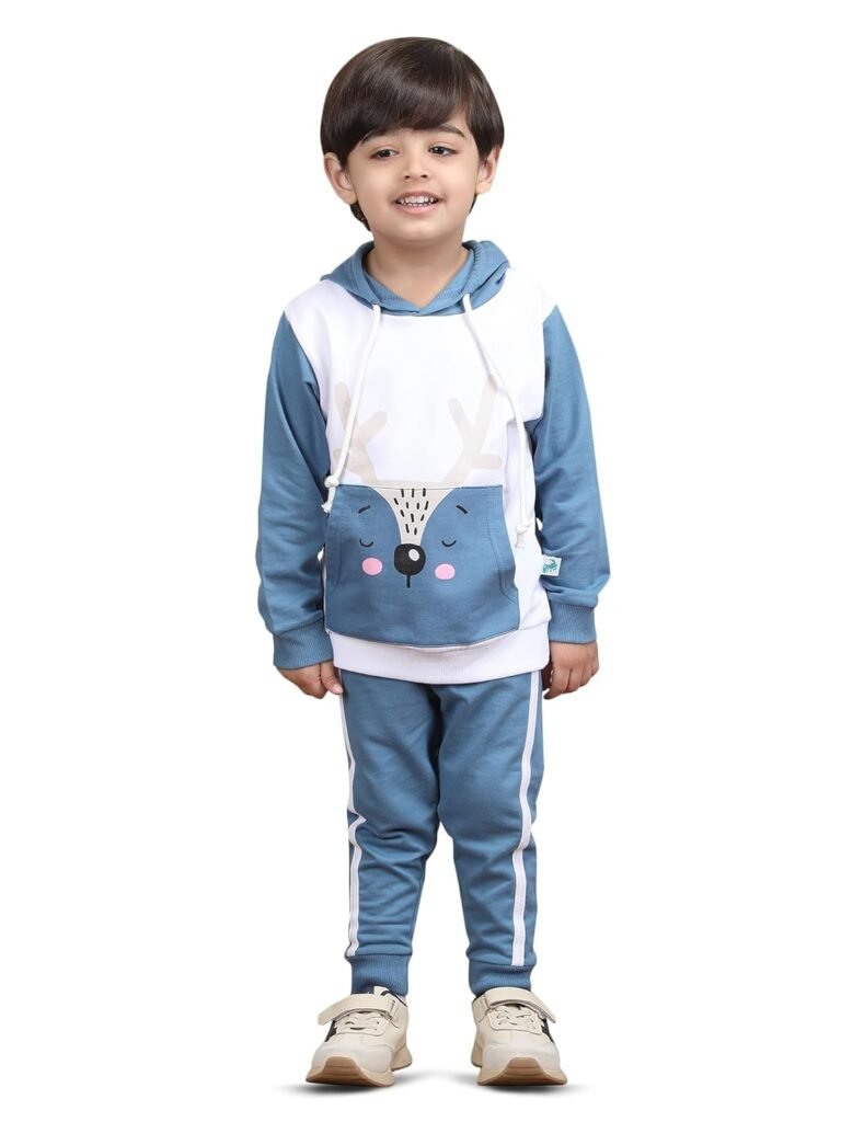 POLKA TOTS 100% Cotton Full Sleeve Co-Ord Joggers for Kids | Winter Wear for Kids, Toddler & New born | Trendy Sweatshirt & Joggers, Baby Dress for Boys & Girls | Warm Clothes from 6 Months to 8 Years