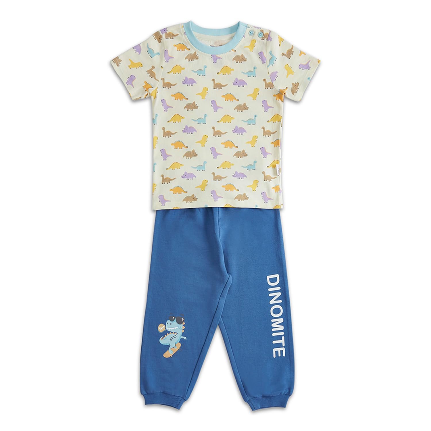 haus & kinder 100% Cotton Full Sleeve Baby Boy Lounge Sets | Baby Boy Clothing Sets Top & Joggers Trackpants | 2-3 Years