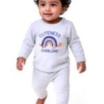 Nuego Cotton Printed Baby Boys Matching Set Coords with Round Neck T-shirt and Pants New Born Baby Dress Co-ords Clothing Set for Newborn (3-24 Months) – Multicolour