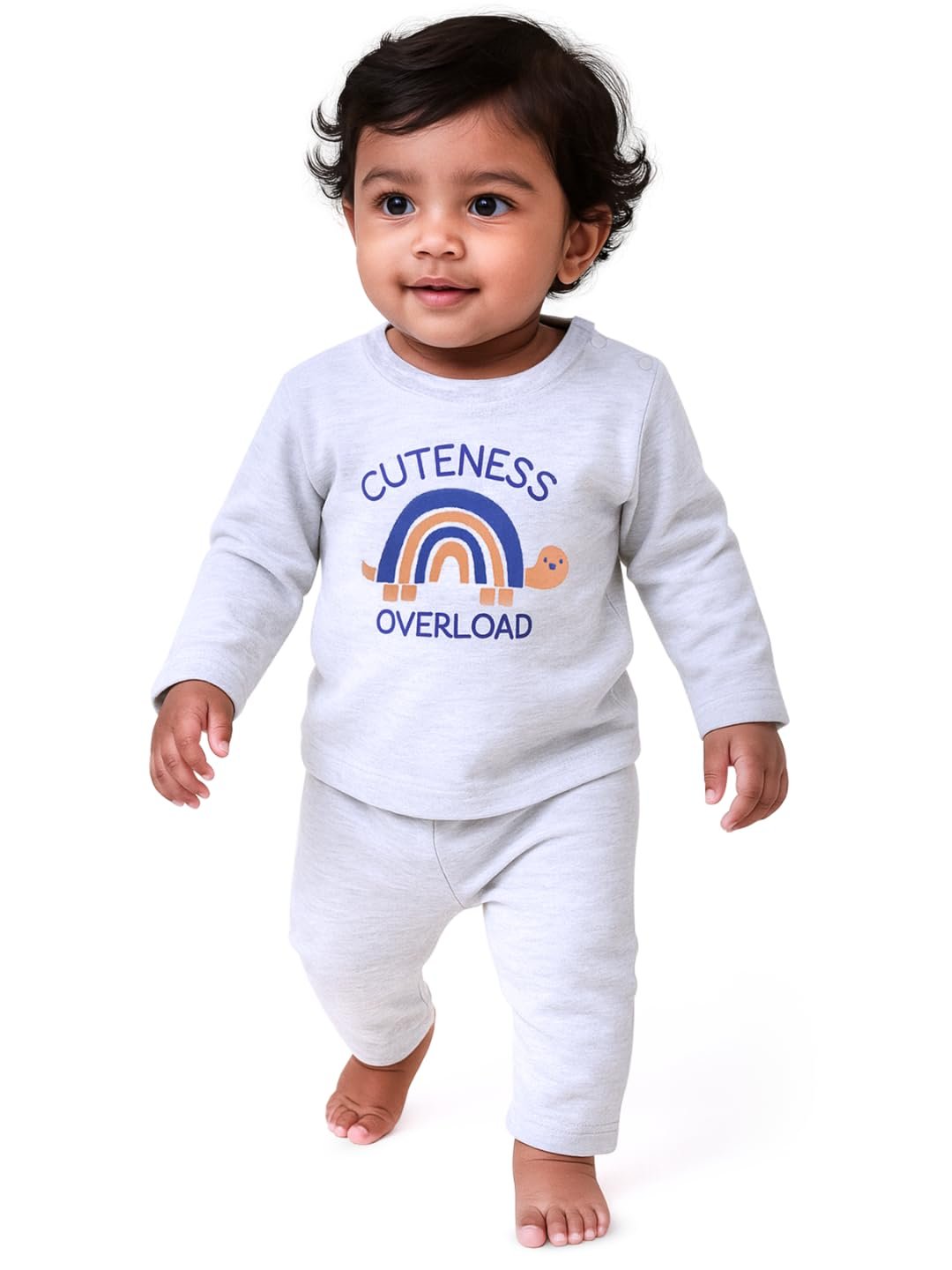 Nuego Cotton Printed Baby Boys Matching Set Coords with Round Neck T-shirt and Pants New Born Baby Dress Co-ords Clothing Set for Newborn (3-24 Months) – Multicolour