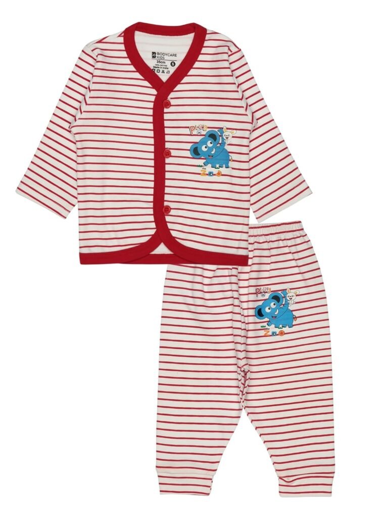 BODYCARE Cotton Unisex Top & Pajami Set