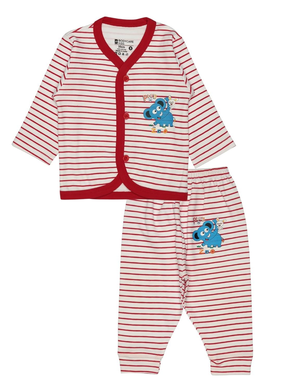 BODYCARE Cotton Unisex Top & Pajami Set