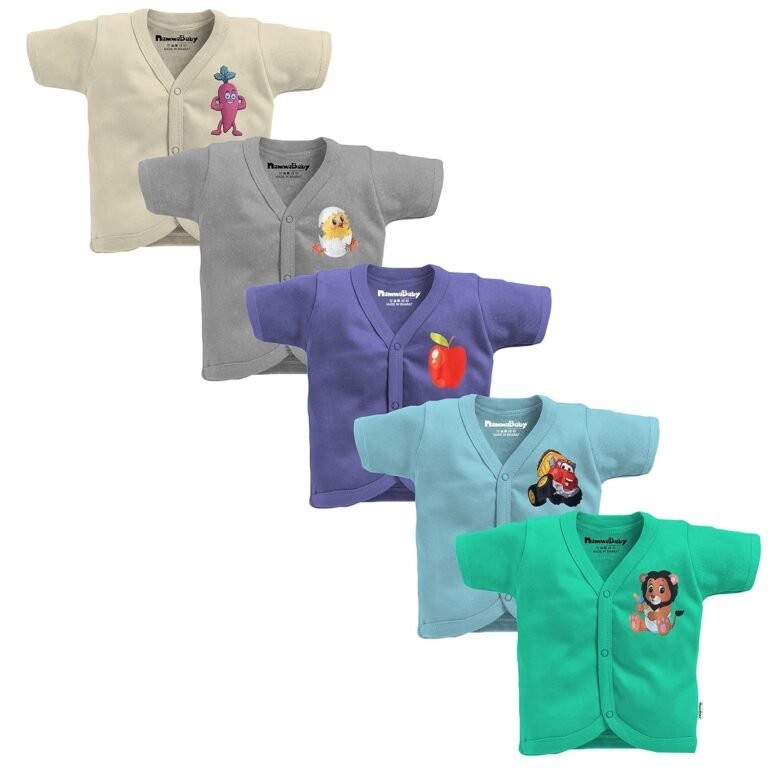 Tinchuk Baby Boy’s & Baby Girl’s Printed T-Shirt/Jhabla/Nightsuits with Assorted Prints- Multi-Pack
