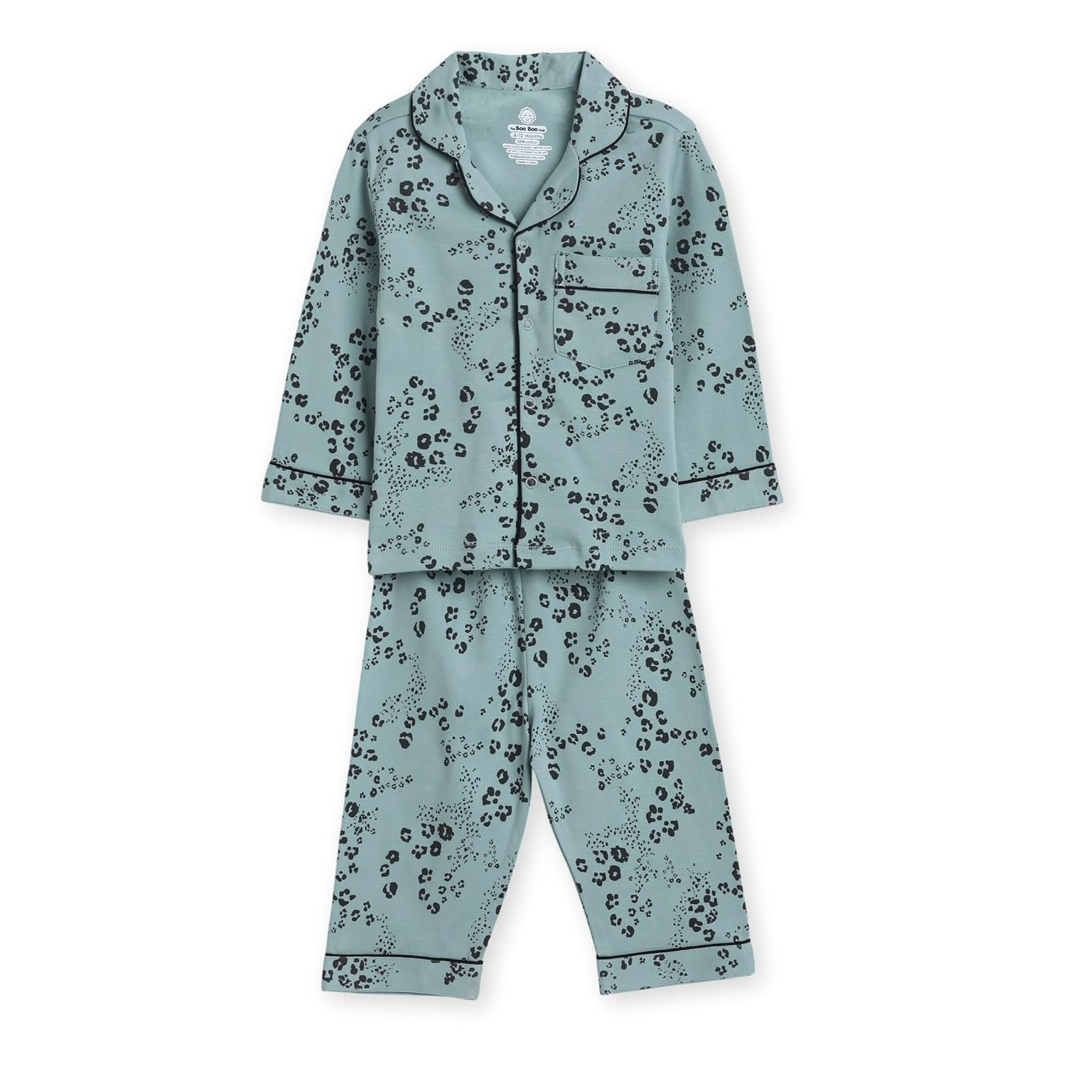 The Boo Boo Club Pure Cotton Knit Printed Night Suit for Baby | Sleepwear for Babies | Winter Pajama Set for Kids | Night wear for Baby | Cotton Night Suit