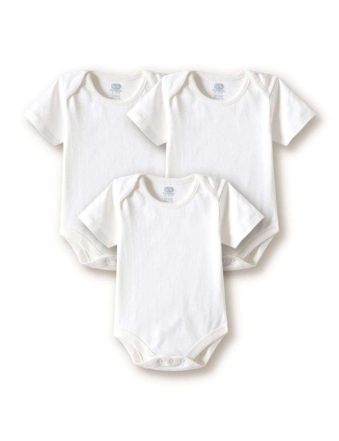 Amazon Brand – Symbol Unisex 100% Cotton Half Sleeve Baby Bodysuit (Available in Packs)