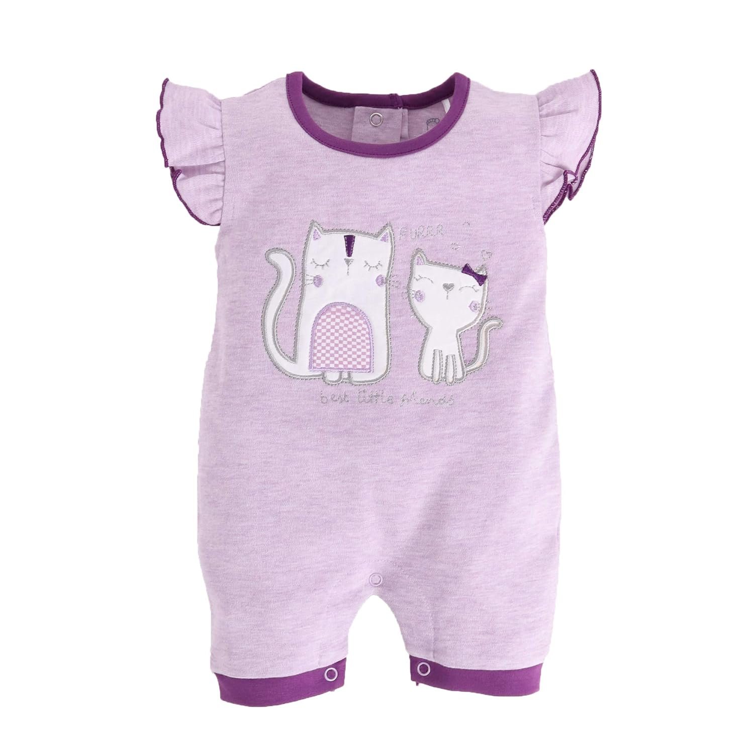 BabyGo Half Sleeves Baby Romper| 100% Cotton Rompers for New Born Baby| Baby Dress | Sleepsuit for Baby Girls| Onesies| 0-3M| 3-6M| 6-9M| 9-12M| Infant Clothes