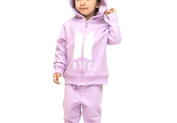 ARIEL Kids Graphic Print Cotton Fleece Full Sleeve Relaxed Hoodie Sweatshirt & Sweatpant Clothing Set for Boys and Girls