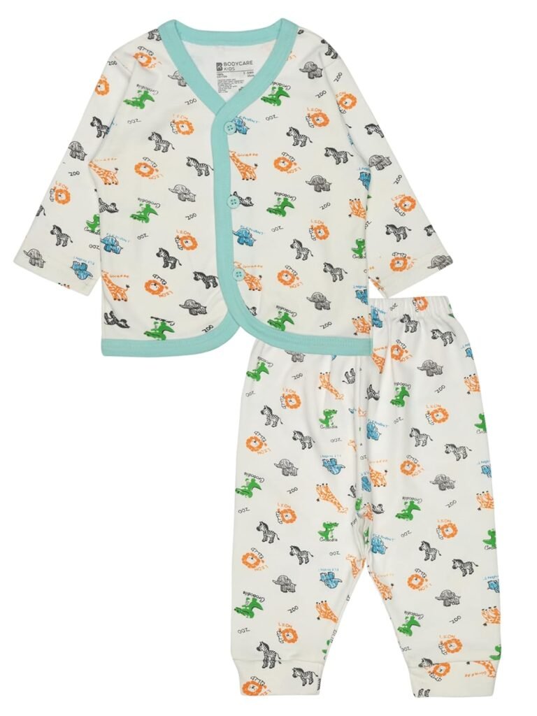 BODYCARE Cotton Unisex Printed Top & Pajami Set