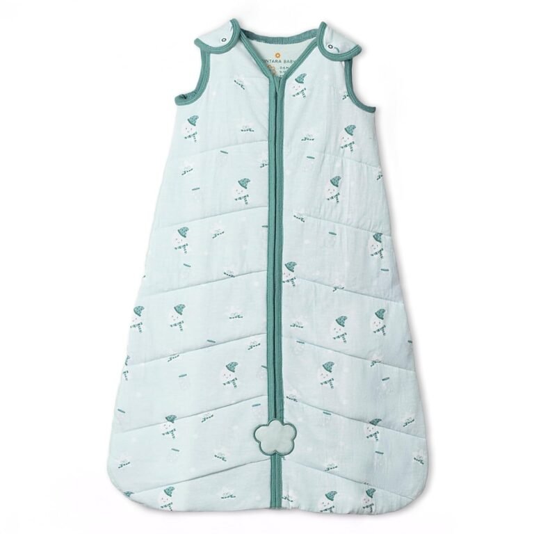 NINTARABABY 1.5 TOG Sleep Sack – Premium Organic Cotton, Soft, Breathable, Winter Swaddle & Wearable Blanket for Newborns, Infants (0-6 Months), Unisex Baby Sleeping Bag, Gifts for Babies